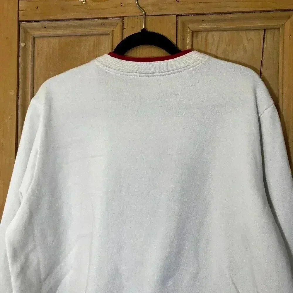 Studio Works Womens Vintage 90s Christmas Flowers Sweatshirt Large White XM EXC - Picture 9 of 10